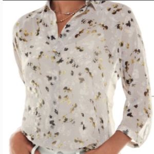 Cabi 5204 Matinee Sheer Button Down Blouse - M